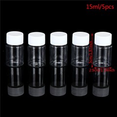 15ml/20ml/30ml/100ml Plastic PET Clear Empty Seal Bottles Solid Pill Container!