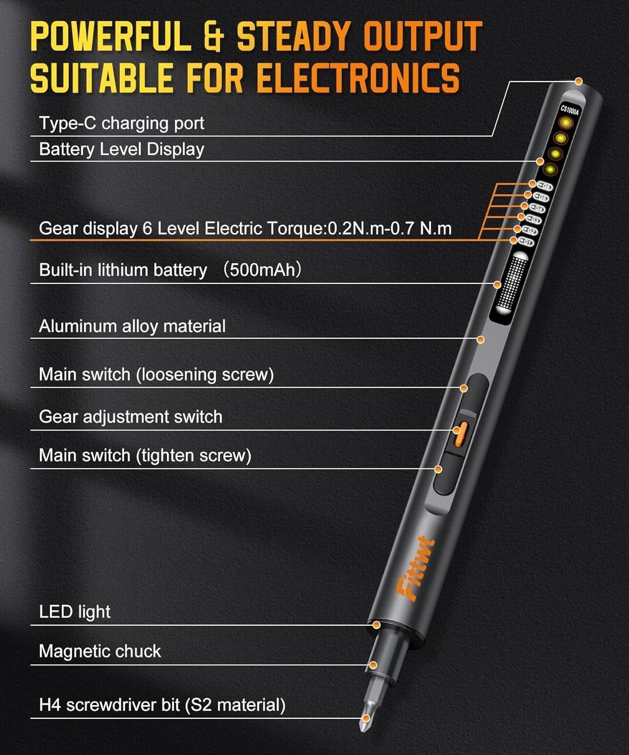 73 in 1 Mini Electric Screwdriver Set,Oled Smart Display Screen,6 Torque Setting gallery