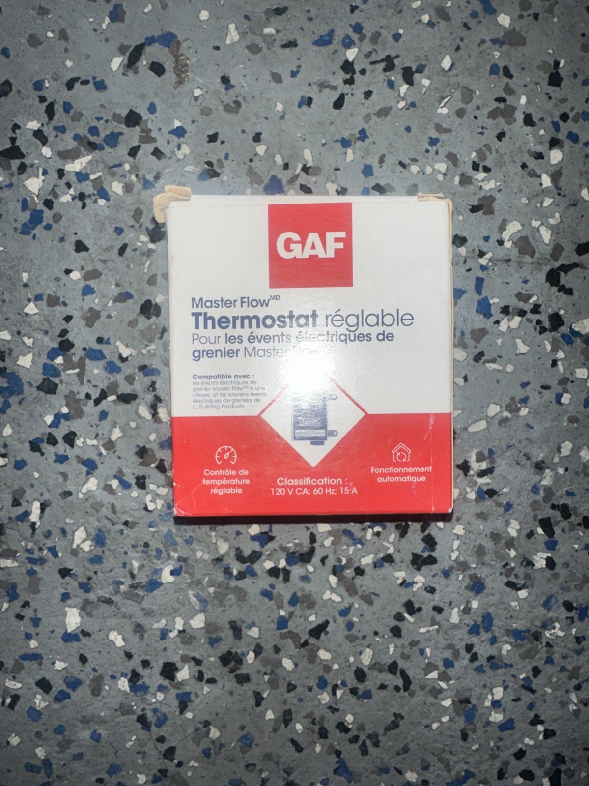 GAF MasterFlow Manual Adjustable Thermostat for Power Attic Vents 900321 Open Bx gallery