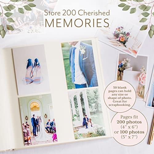Personalized Large Memory Book for Family, Wedding, Gold and Cream gallery