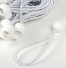 20-Pc. White Color THICK Heavy Duty 6″ Inch Ball Bungee Cord 100% Natural Latex