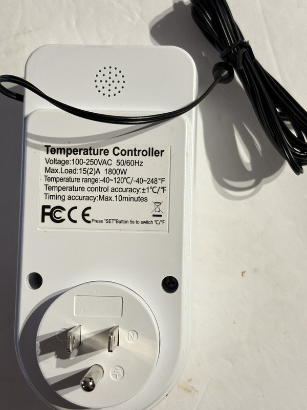 Digital Temperature Controller Thermostat Plug 100-250V 1800W Probe gallery