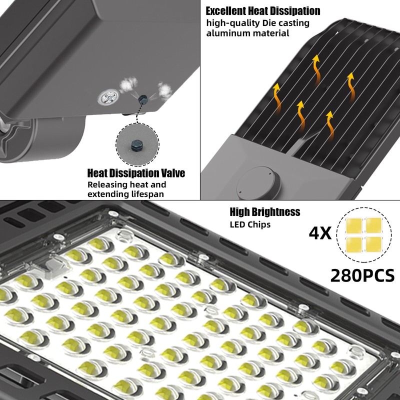 LED Parking Lot Shoebox Light 200W Outdoor Street Area Pole Light Dusk To Dawn gallery