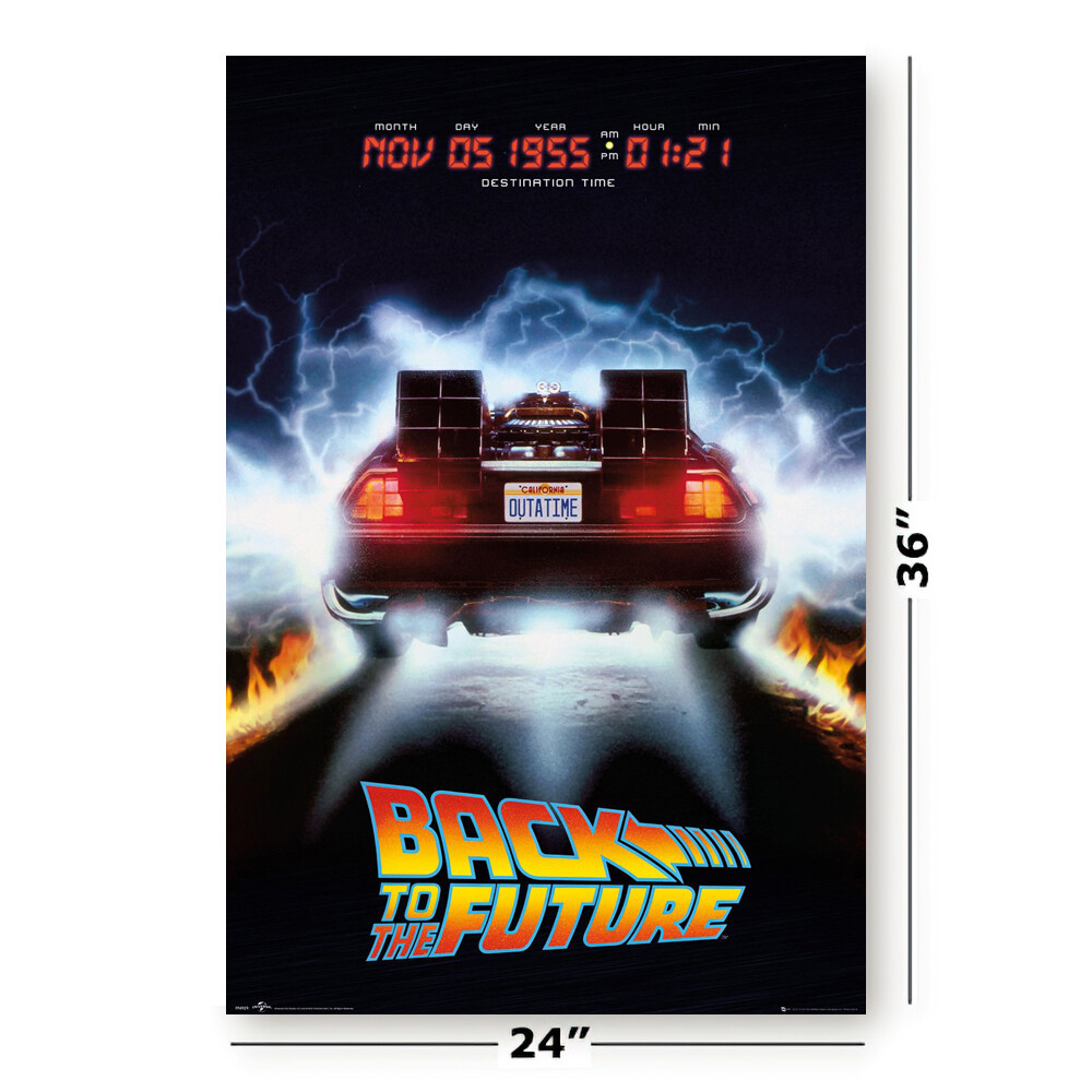 Back To The Future - Movie Poster (Delorean) (Size: 24" X 36") gallery