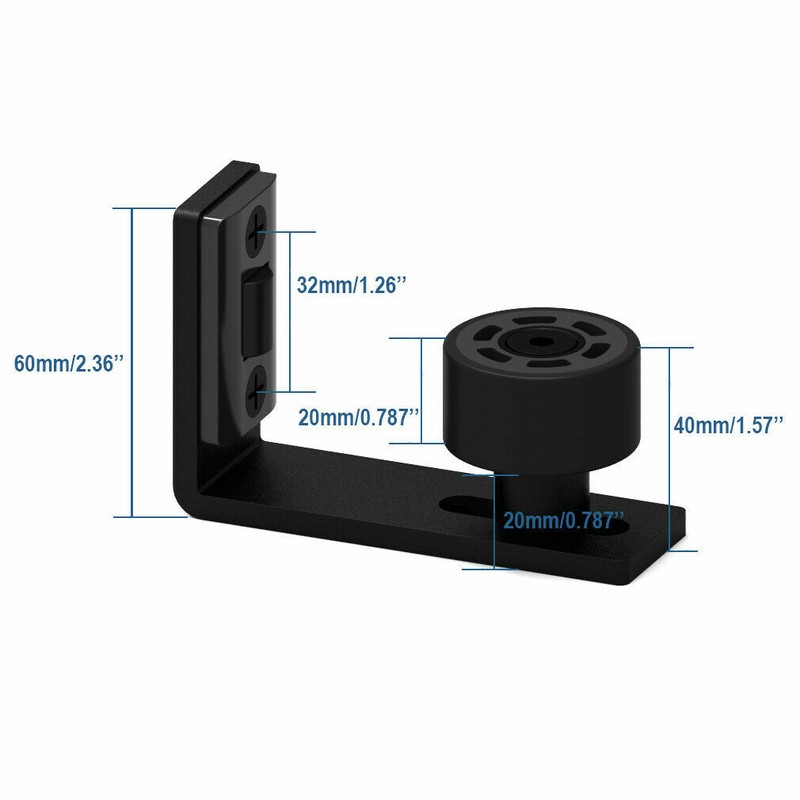 Upgrade Adjustable Wall Mount Bottom Floor Guide For Sliding Barn Door Hardware gallery