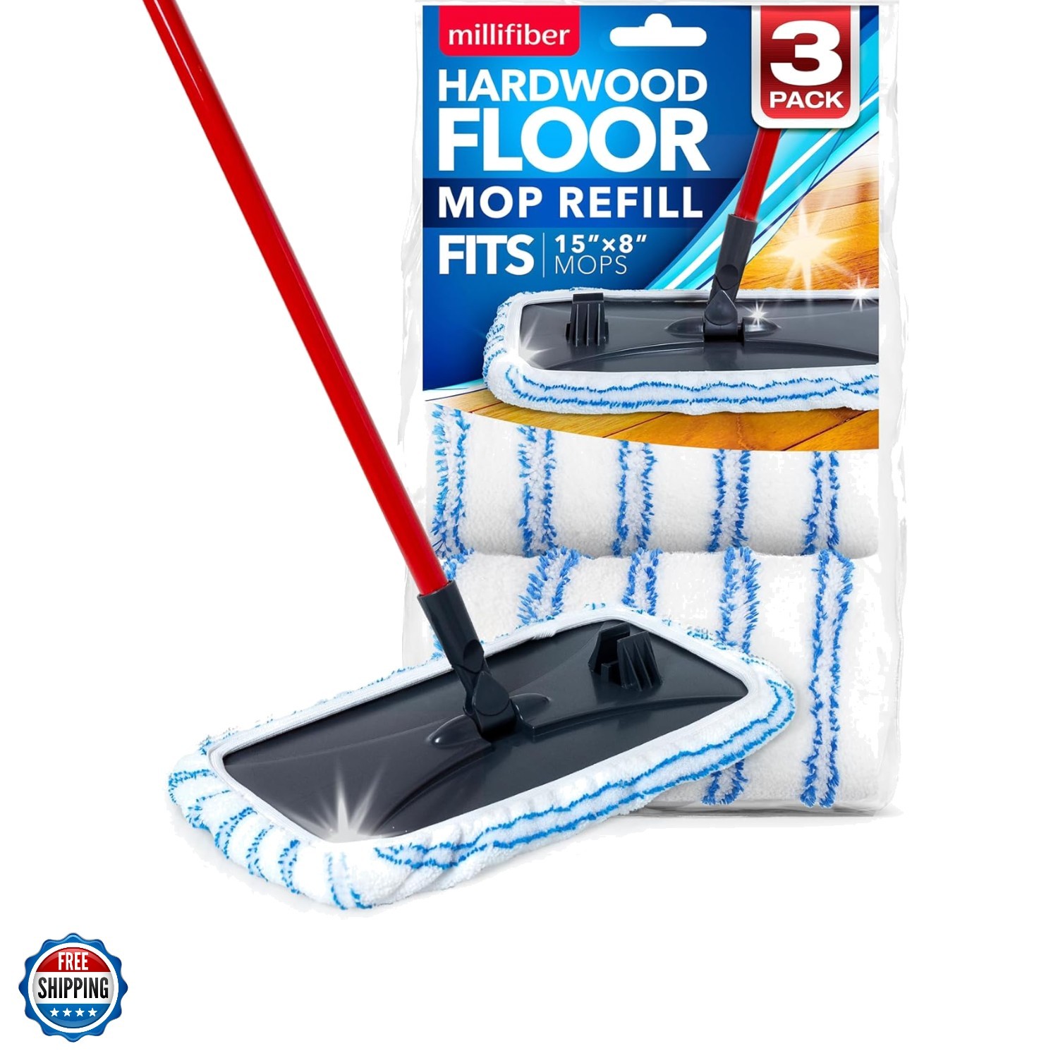 Microfiber Mop Refills 15x8 Inches, 3-Pack Mop is Not Included gallery