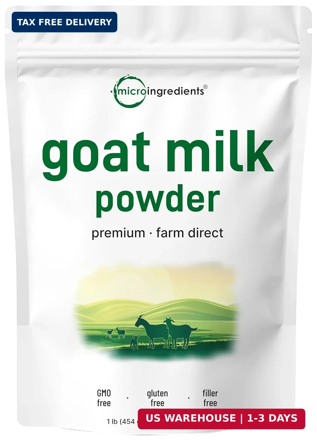 Micro Ingredients Goat Milk Powder, 1 Lb | Grass-Fed Australian Source | Pure, E gallery