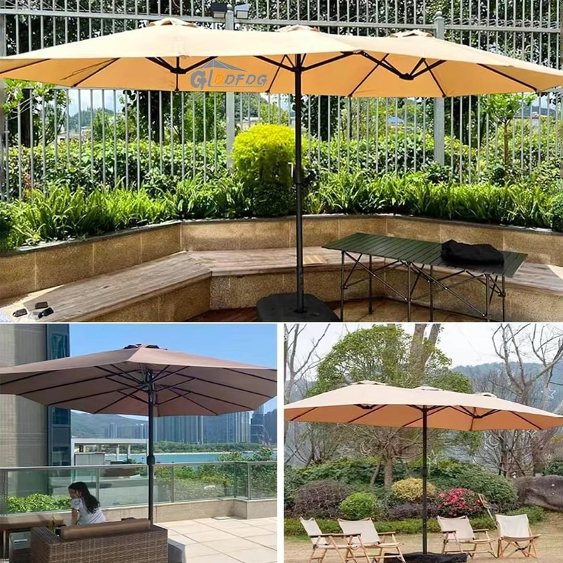 Patio Umbrella Replacement Canopy 12 Ribs for 15'X9' Double Sided Patio Umbre... gallery