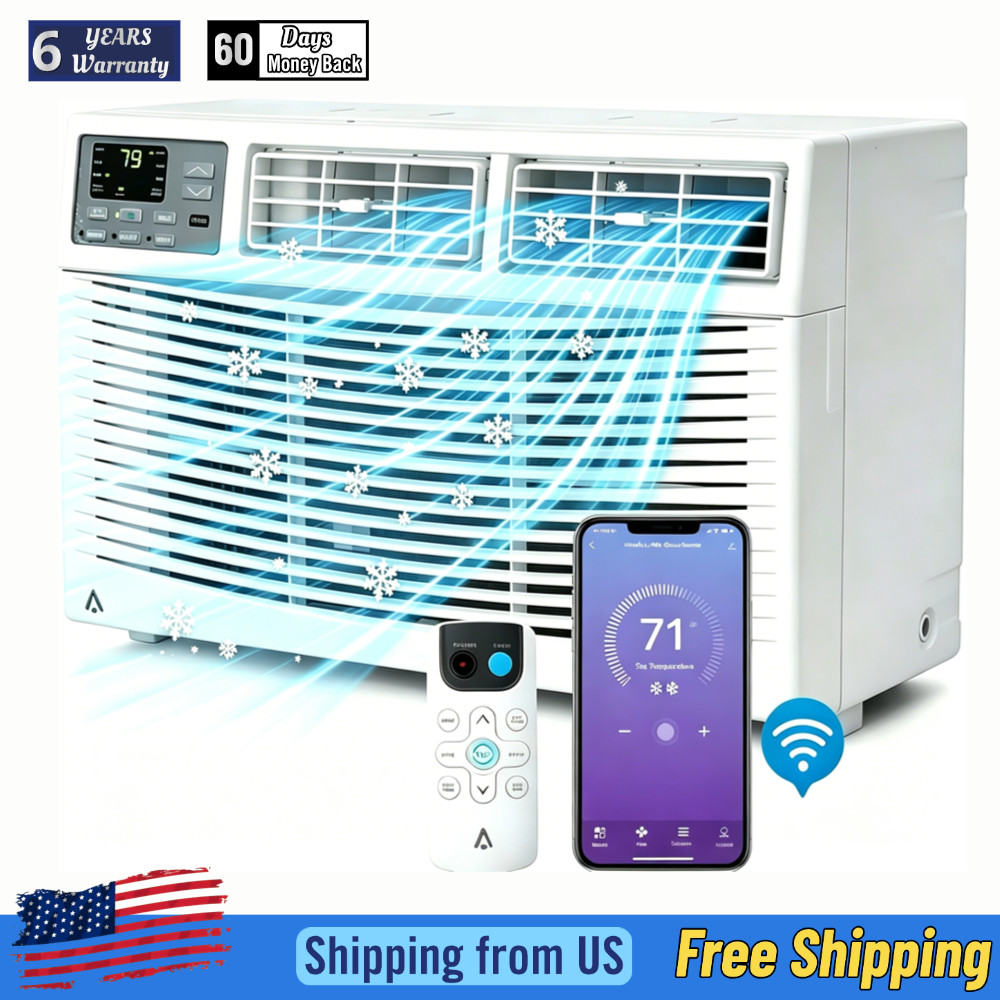 8000BTU 5-In-1 Window Air Conditioner AC Unit up to 350 Sq. Ft. Remote Control gallery