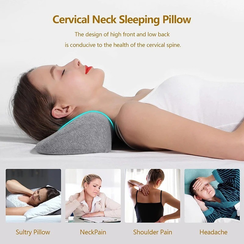Memory Foam Cervical Pillow Orthopedic Neck Support for Side Back Sleepers gallery