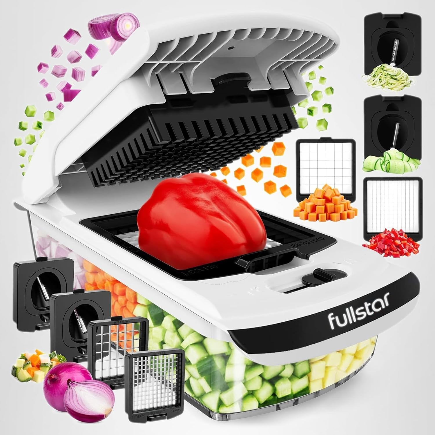 Fullstar The Original Pro Chopper - Vegetable Chopper and Spiralizer. gallery