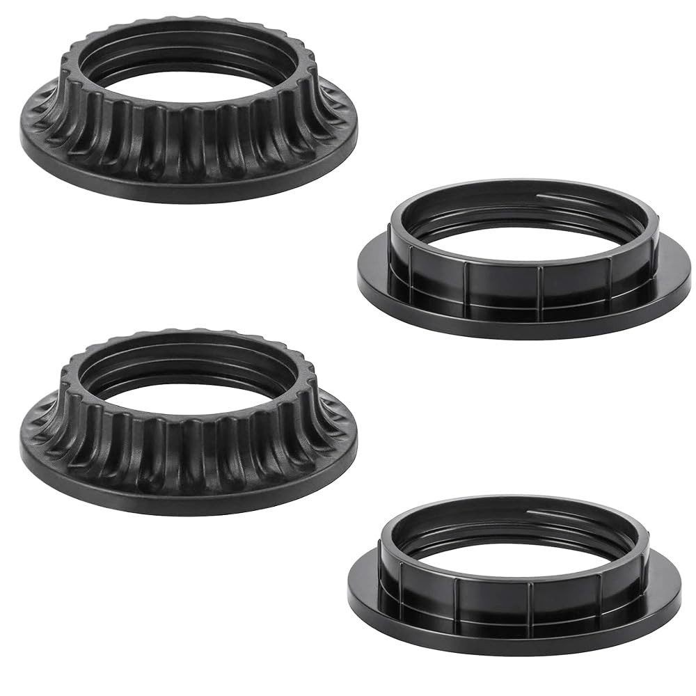 4PCS E26 Light Socket Shade Rings Collar Rings, 2 Assorted Size Lamp Shade Ri... gallery