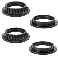 4PCS E26 Light Socket Shade Rings Collar Rings, 2 Assorted Size Lamp Shade Ri…