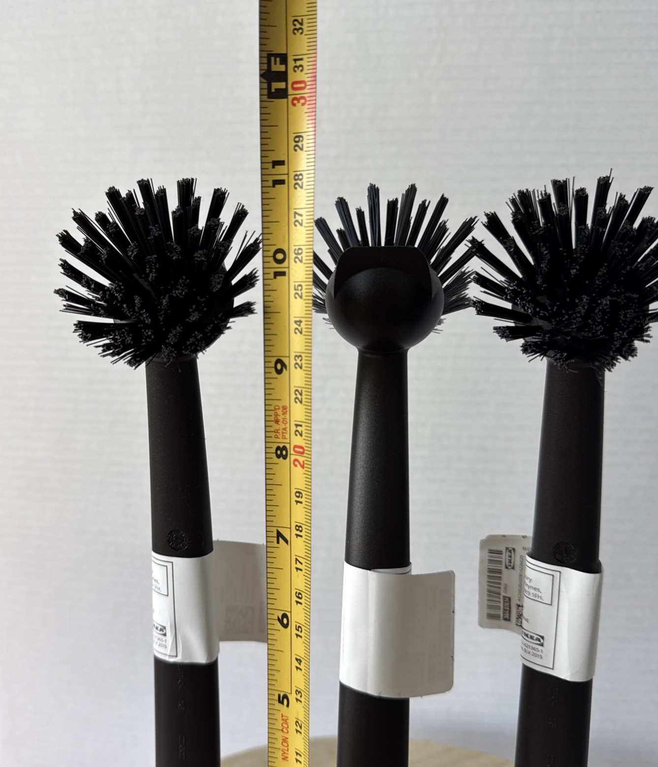 3 Pack IKEA RINNIG 11” Dish Washing Scrub Brush Scraper Edge & Suction Cup Lot gallery