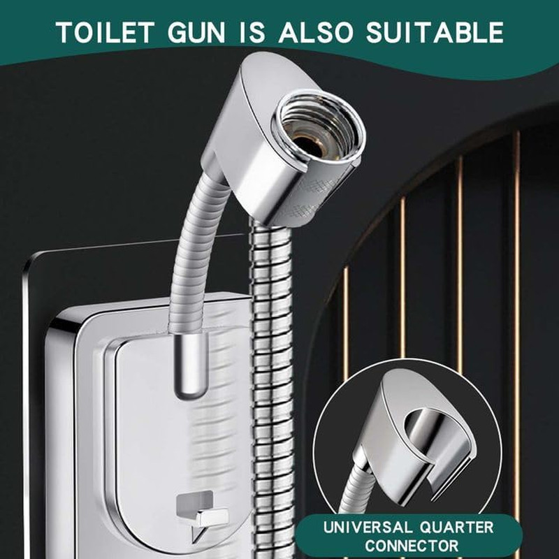 Shower Head Holder Wall Mount, 360° Adjustable Handheld, No-Drill Strong Adhesiv gallery
