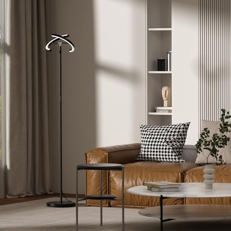LED Floor Lamp - Rotatable Standing Lamp with Touch & Remote Control, 3000-60... gallery