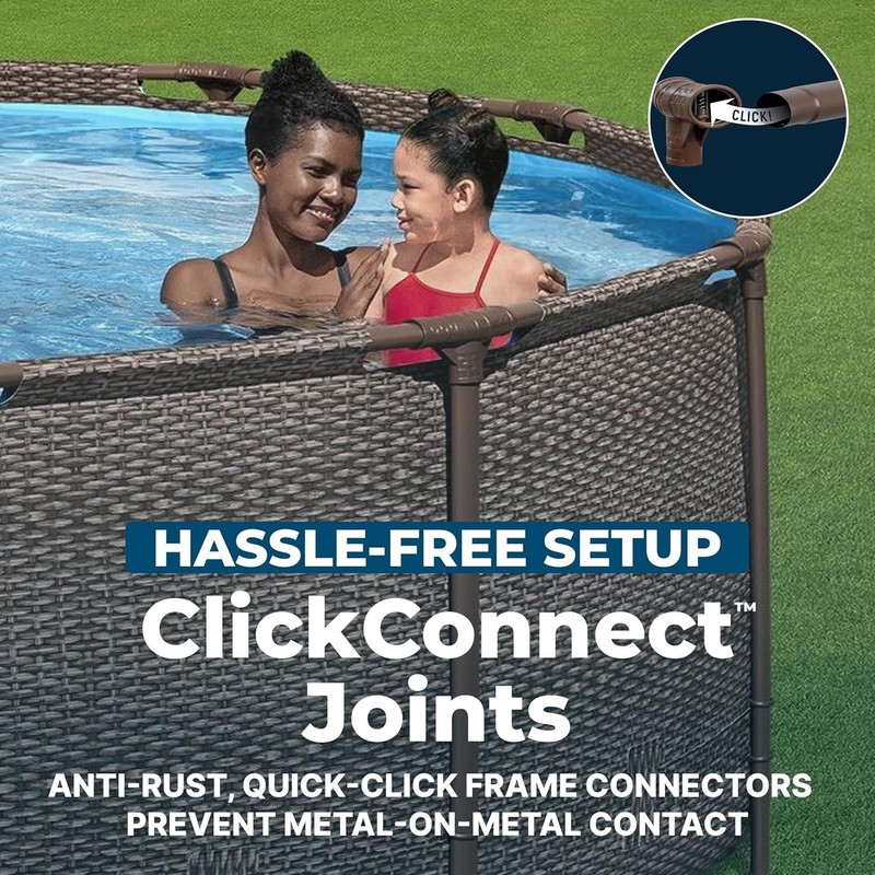Above Ground Pool Set, 14ft x 42in Power Steel Round w/ Pump, Ladder & Cover gallery