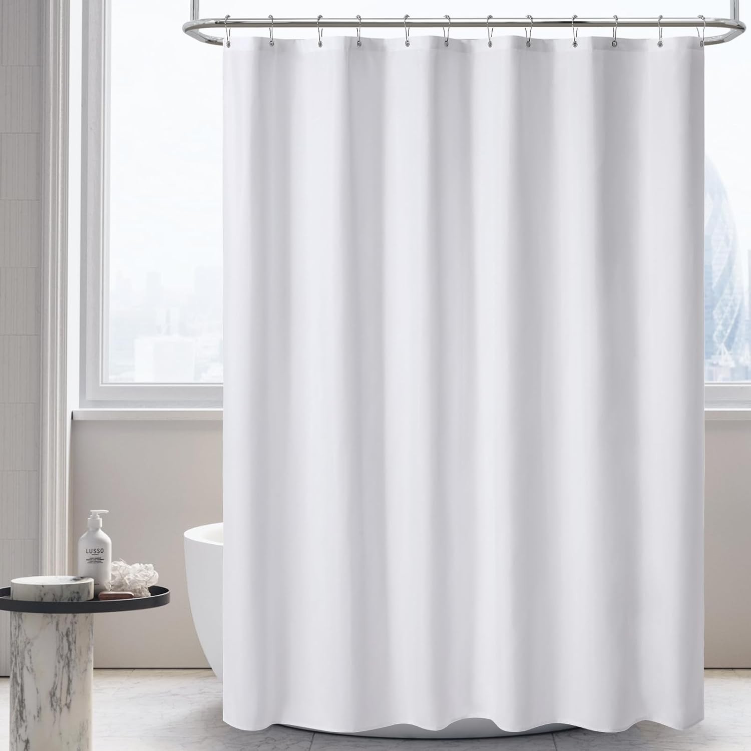 120GSM Ultimate Waterproof Fabric Shower Curtain Liner - TPU Lamination gallery