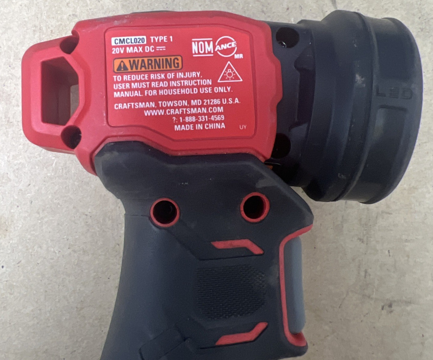 Craftsman CMCL020 LED 20V Work Light Tool Only Battery NOT Included Used gallery