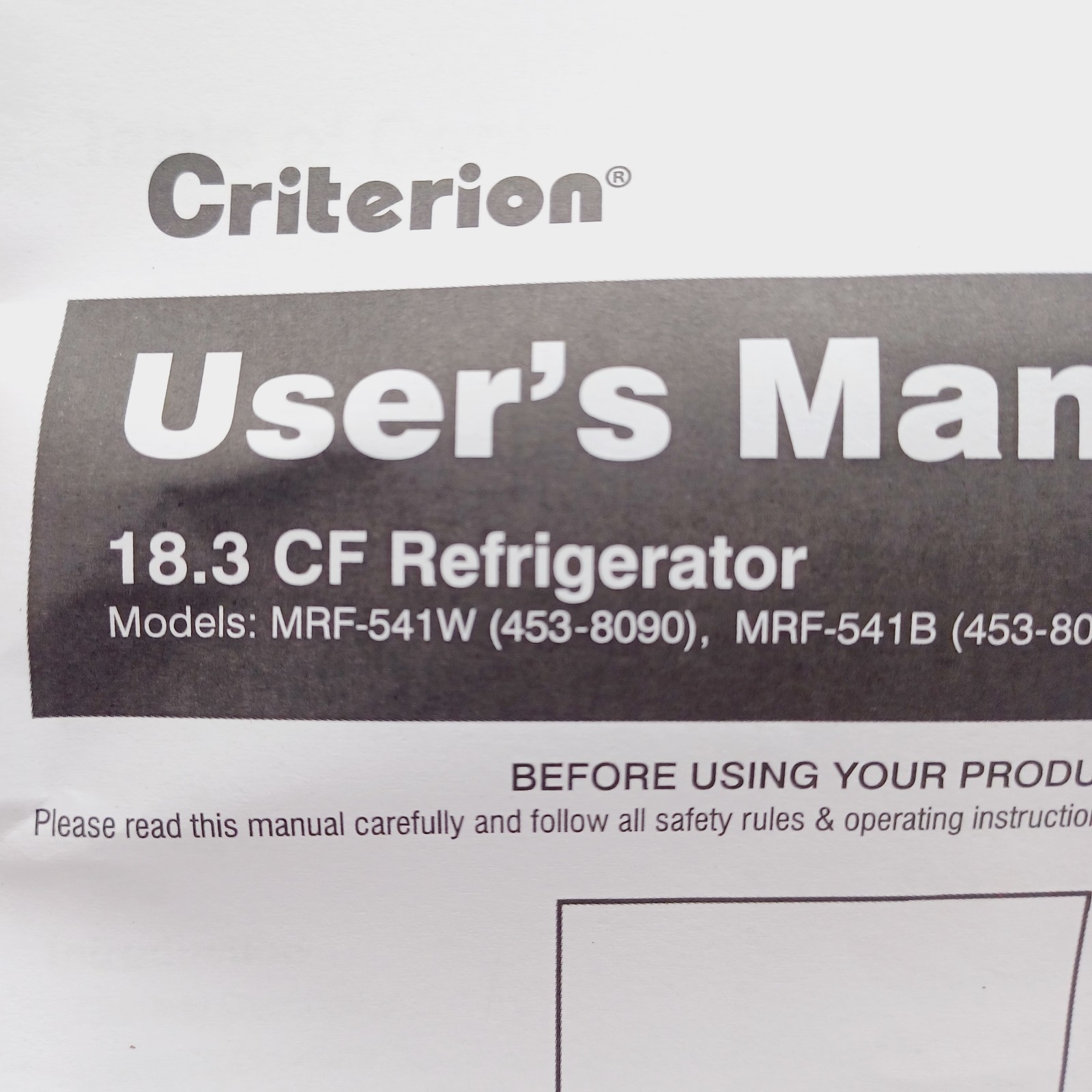 Criterion Refrigerator 18 CF Reversing Door Hinge Part Accessory ONLY gallery