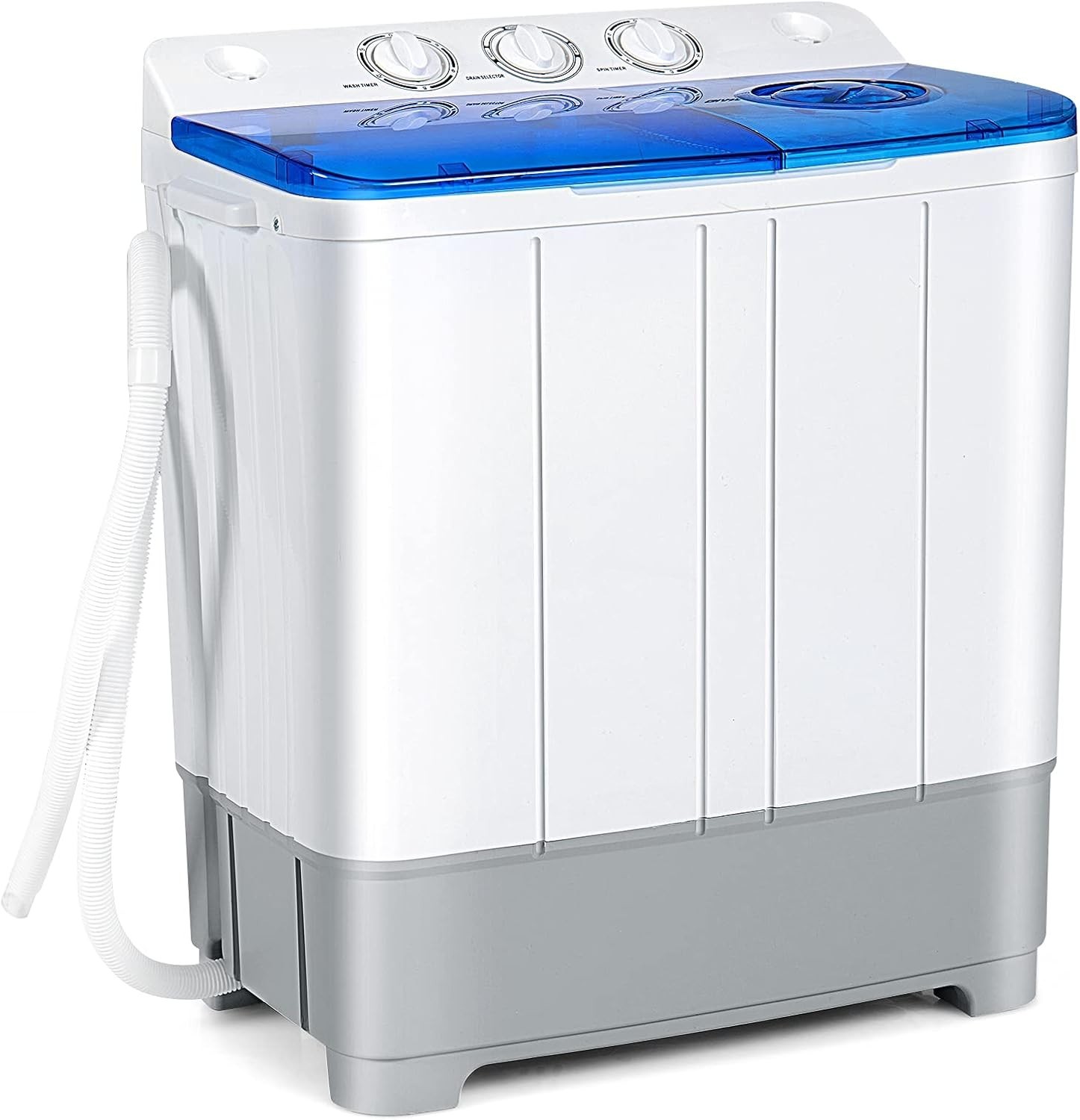 COSTWAY Portable Washing Machine Twin Tub 22Lbs Compact Washer Spinner Blue gallery