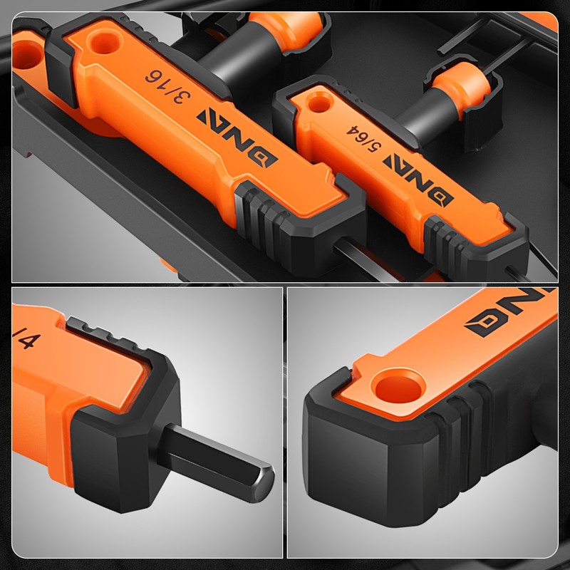 [OPEN BOX]8Pcs 5/32"-3/8" Automobile Repair Orange CR-V T-Handle Hex Key Set gallery