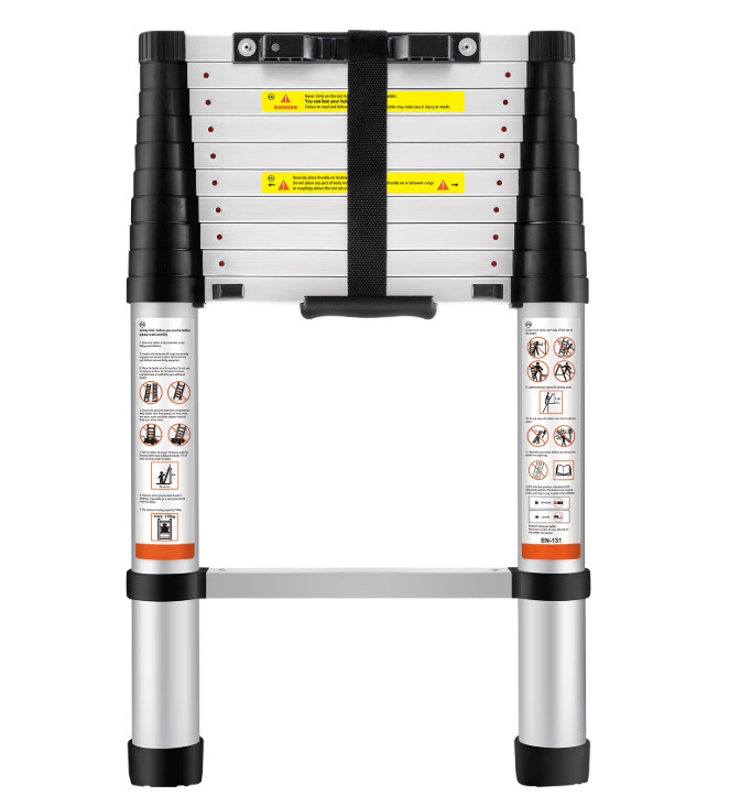 BENTISM 10.5FT Aluminum Telescoping Ladder 375lbs gallery