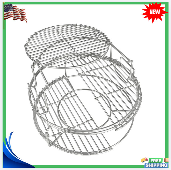 New 5PCS Expander Rack Kit for Big Green Egg Medium Eggspander Basket SS304 gallery