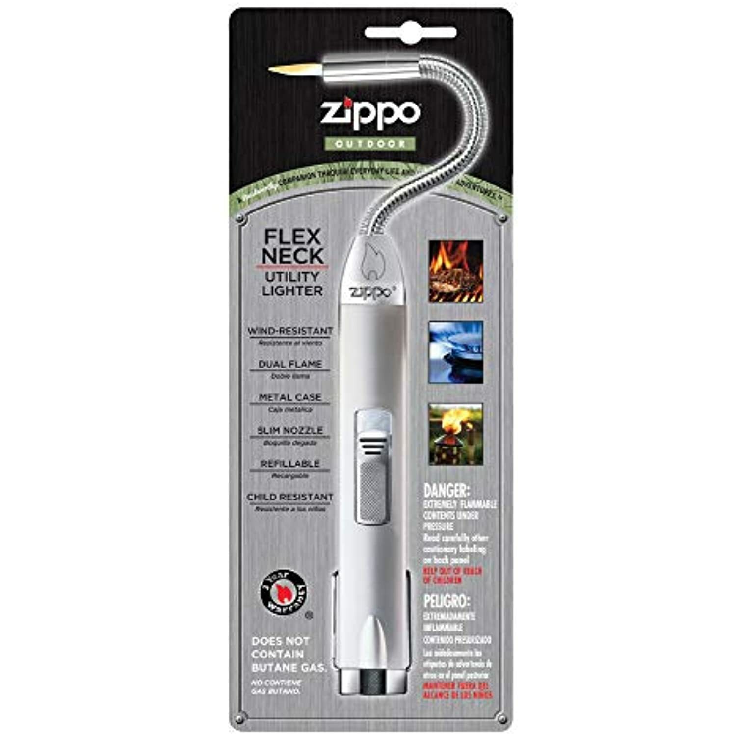 Zippo Unfilled Flex Neck Utility Lighter Silver ,One Size gallery