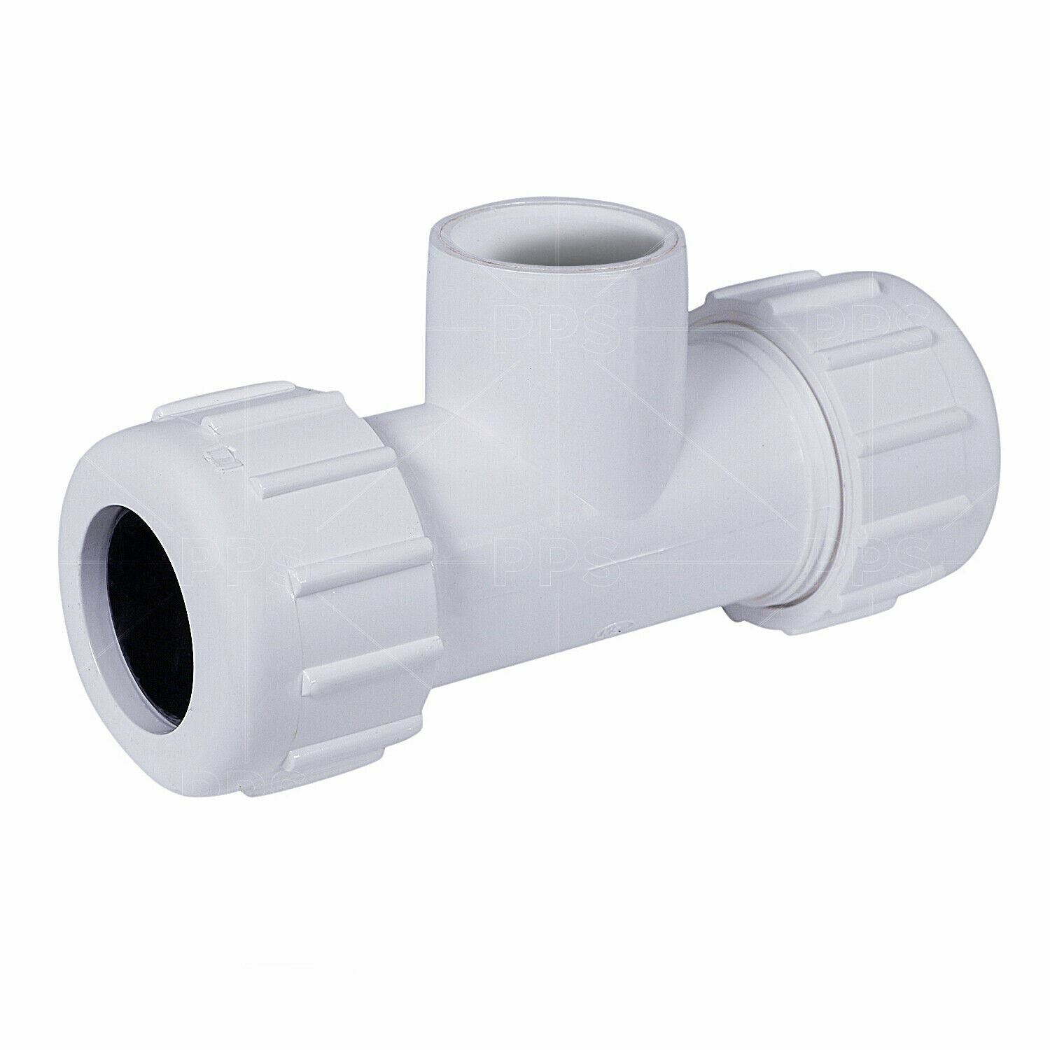 PVC Compression Tee Pipe Plumbing Fitting Threaded Solvent Branch 1/2"in-2"in gallery