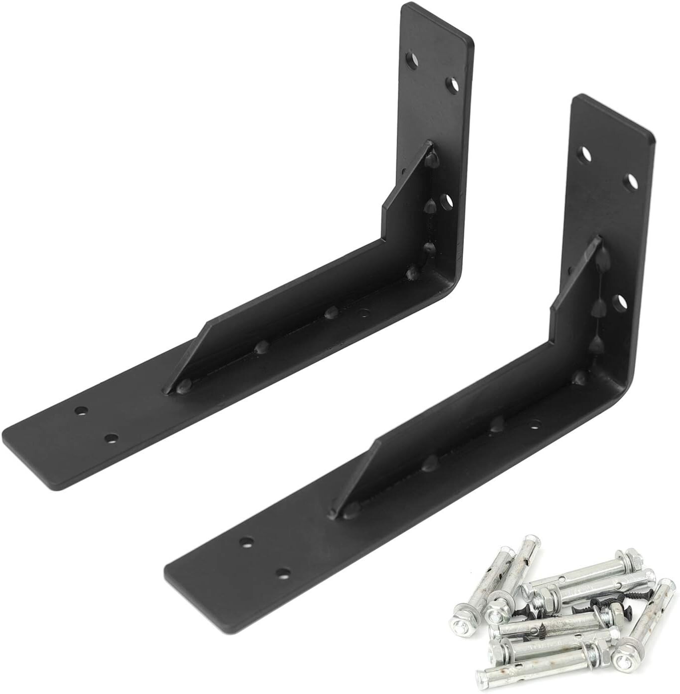 Countertop Support Brackets Heavy Duty, 12" x 6" Max Load 330 lb 5 mm Thick Iron gallery