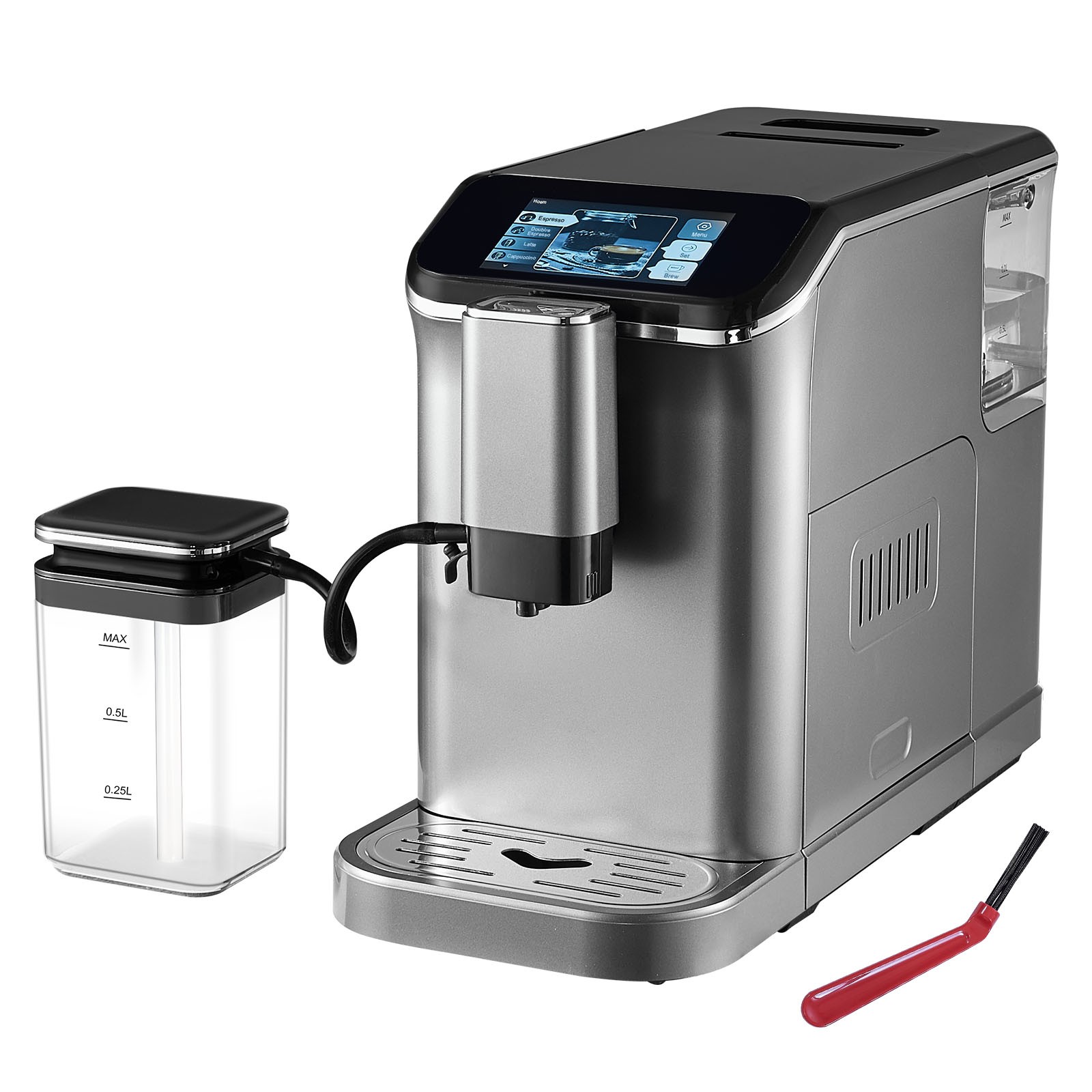 Uimoso Fully Automatic Espresso Machine Coffee Maker Auto Milk Frother & Grinder gallery