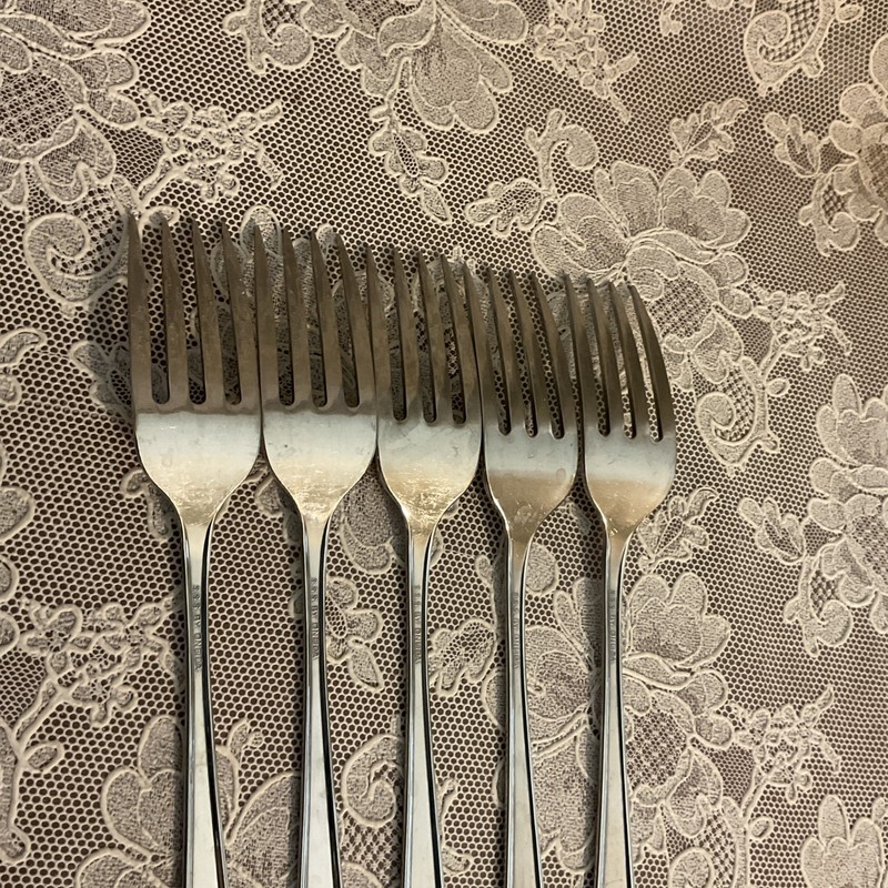 Oneida Maestro St. Leger Dinner Forks SSS 7 1/4" Stainless Lot of 5 gallery