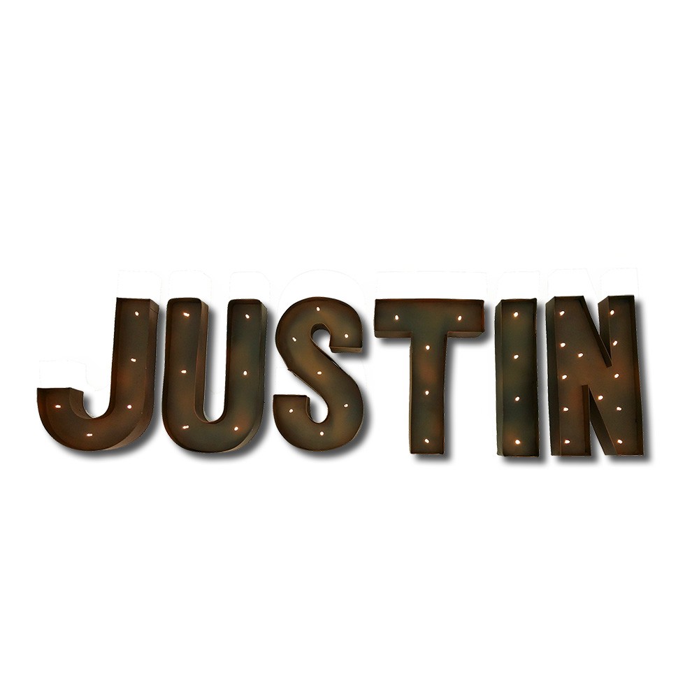 11" VINTAGE STYLE DECORATIVE LED LIGHT LETTERS - RUSTIC RETRO WALL MOUNT LETTER gallery