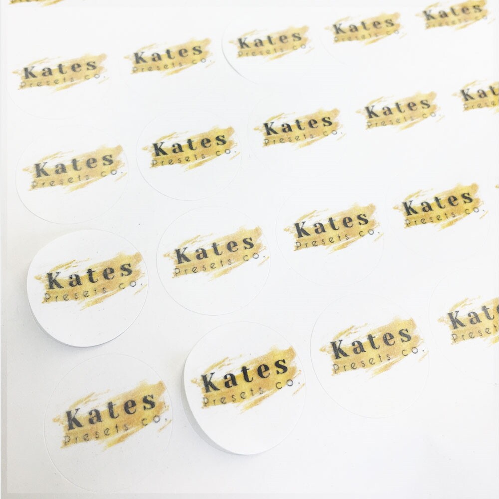 108 Pieces Matte White Custom Printed Stickers / Labels .75" x .75" Stickers gallery