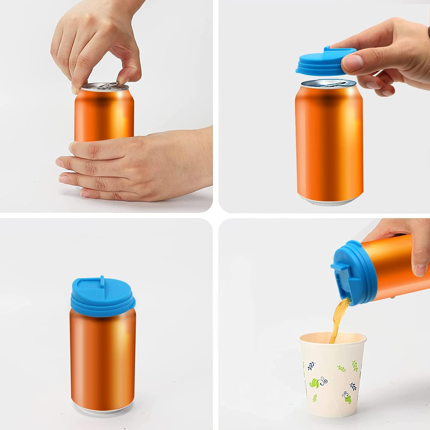 6 PCS Soda Can Lids Can Covers, Bottle Caps, Spill-proof Soda Pop Tops for Bever gallery