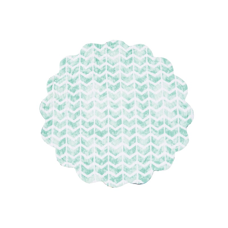 Dockside Single Placemat Quilted Round Nautical Coastal Sea Life Ocean, 17" gallery