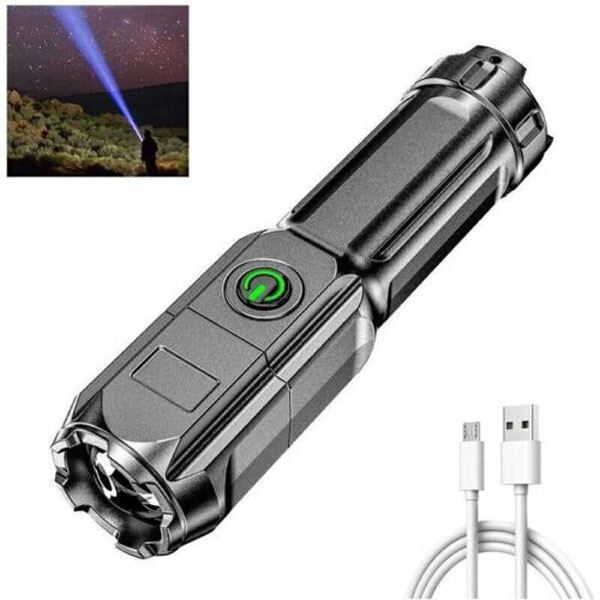 Rechargeable 990000LM LED Flashlight Tactical Police Super Bright Torch Zoomable gallery