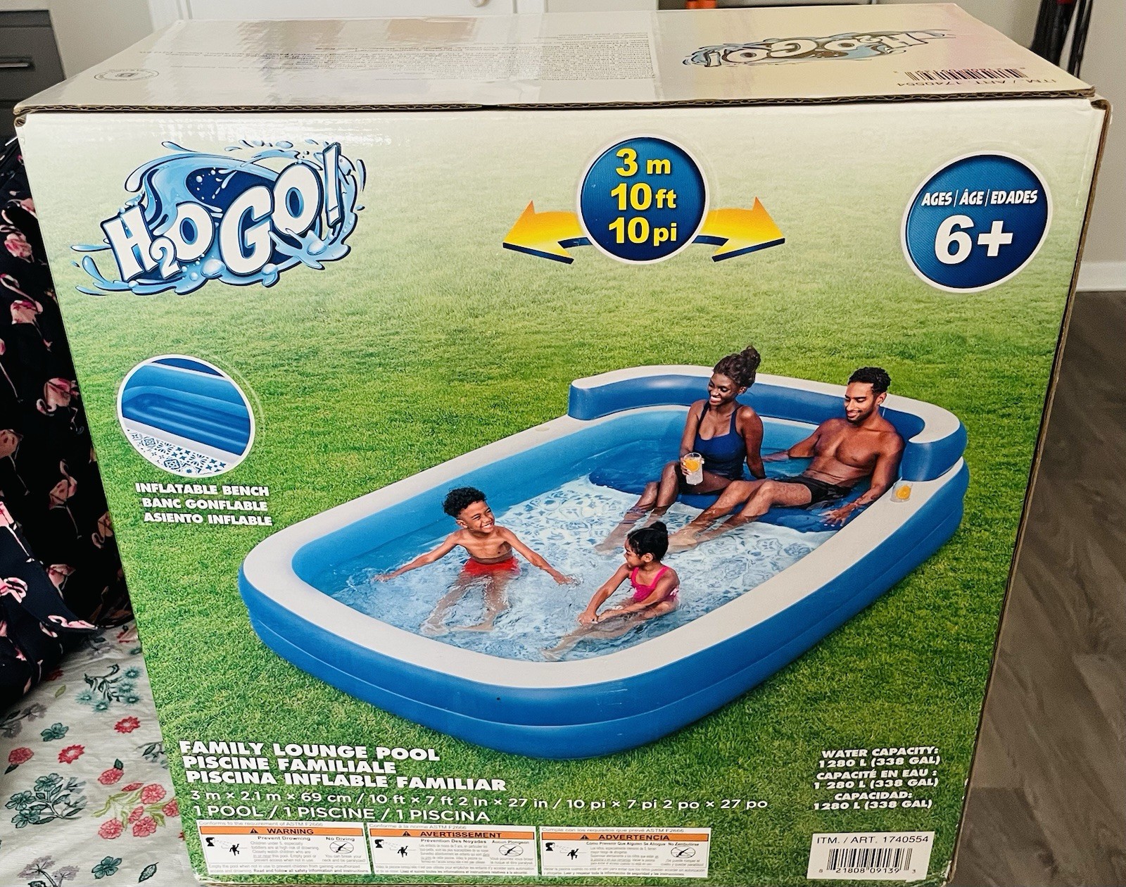 New H2OGO! Inflatable Family Lounge Pool 10’ x 7 1/2 Model 1740654 338 Gallon gallery