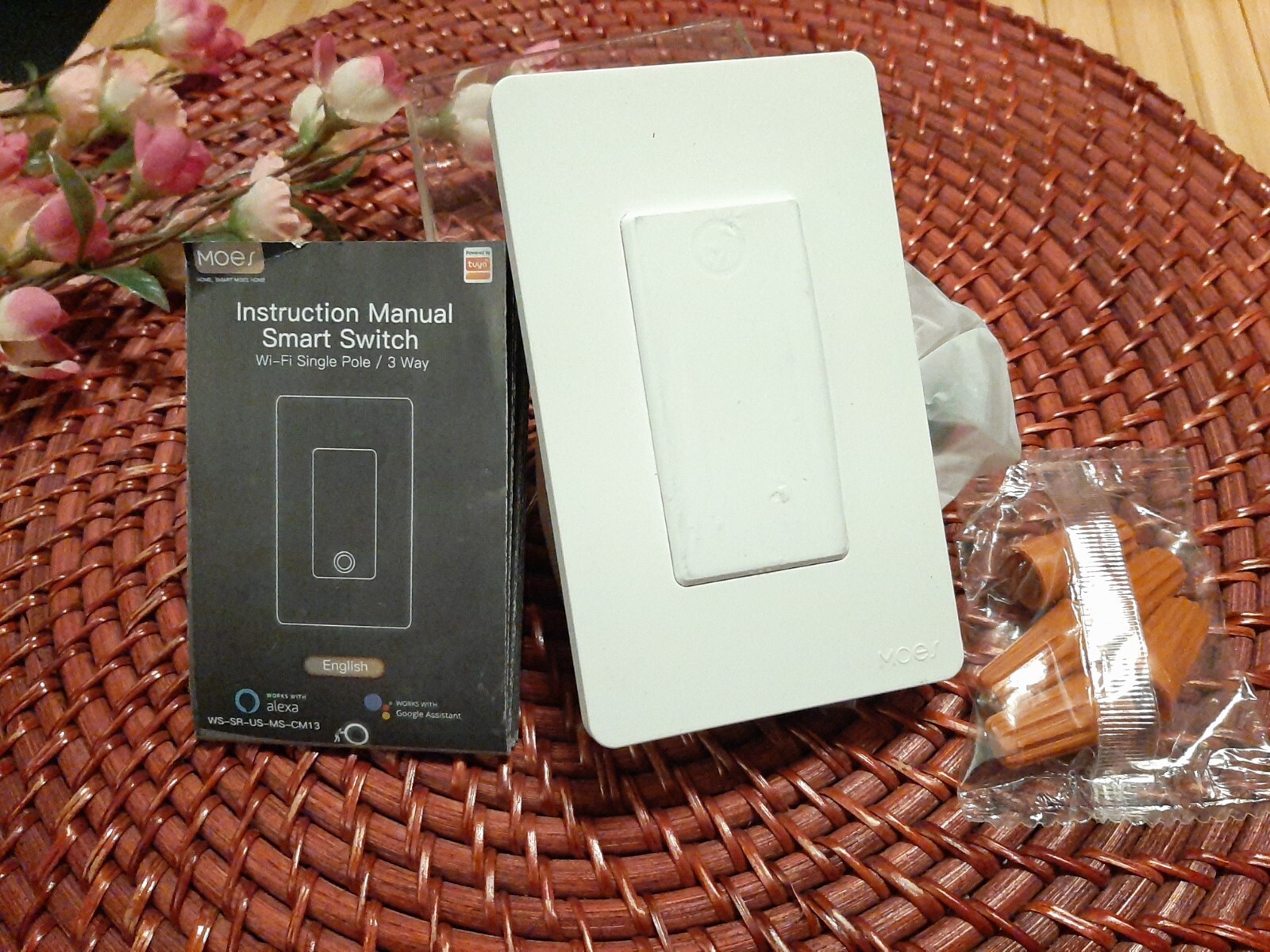MOES WI-FI SINGLE POLE / 3 WAY SMART SWITCH ~ White , NOB gallery