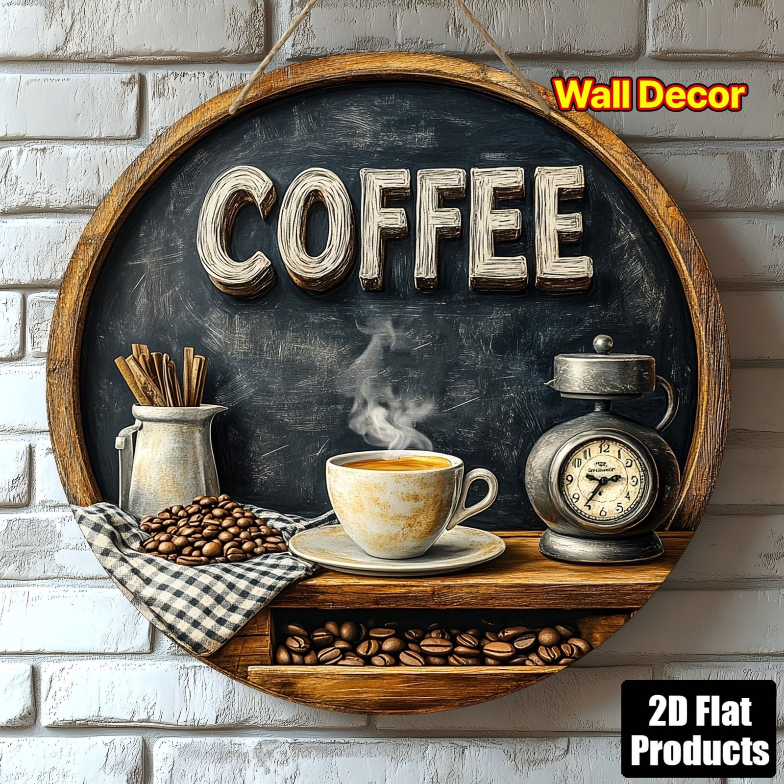 Rustic Coffee Kitchen Metal Sign Farmhouse Cafe Wall Art Hanging Decoration Gift gallery