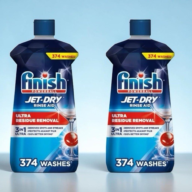 (2) Finish Jet-Dry Rinse Aid, 38 fl. oz. 748 Washes 3in1 Ultra Residue Removal gallery
