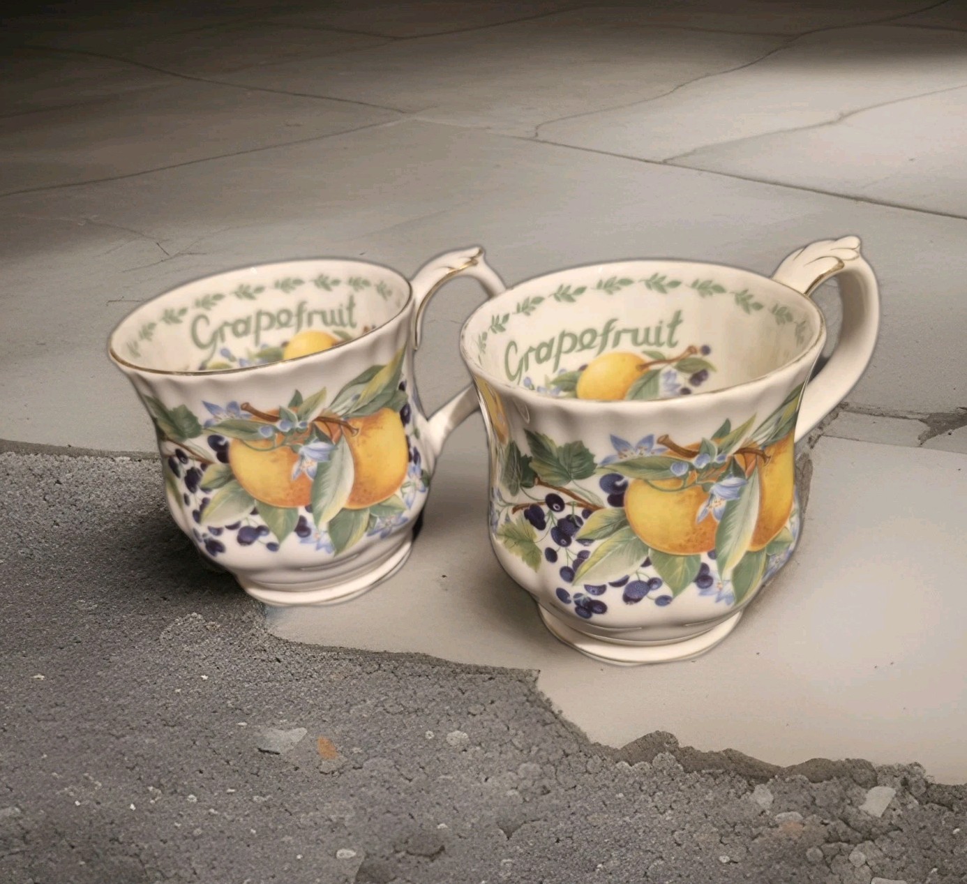 Royal Albert~Bone China Made In England 2 Mugs Covent Garden Fruit Series 1996 gallery