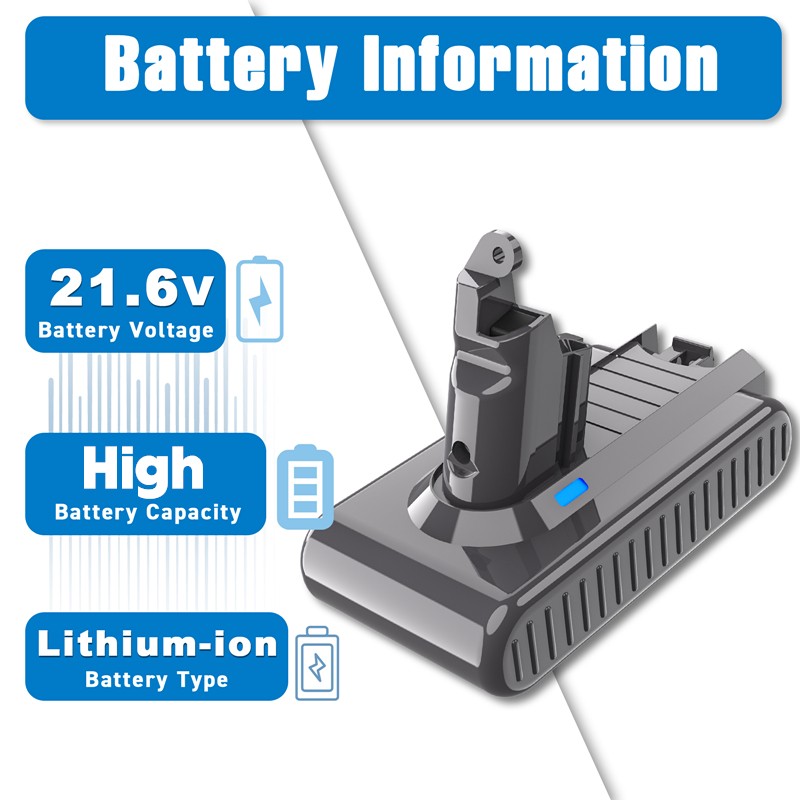 For Dyson V6 DC58 DC59 DC61 Absolute Handheld Cleaner 9.5Ah Battery 21.6V gallery