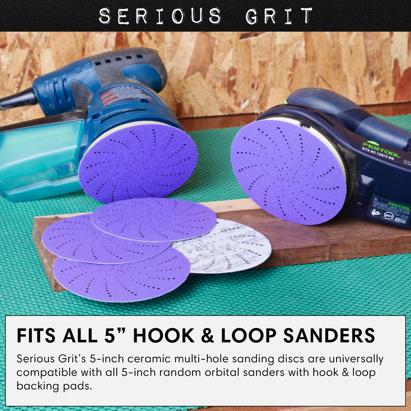 5" Ceramic Multi-Hole Hook & Loop Discs gallery