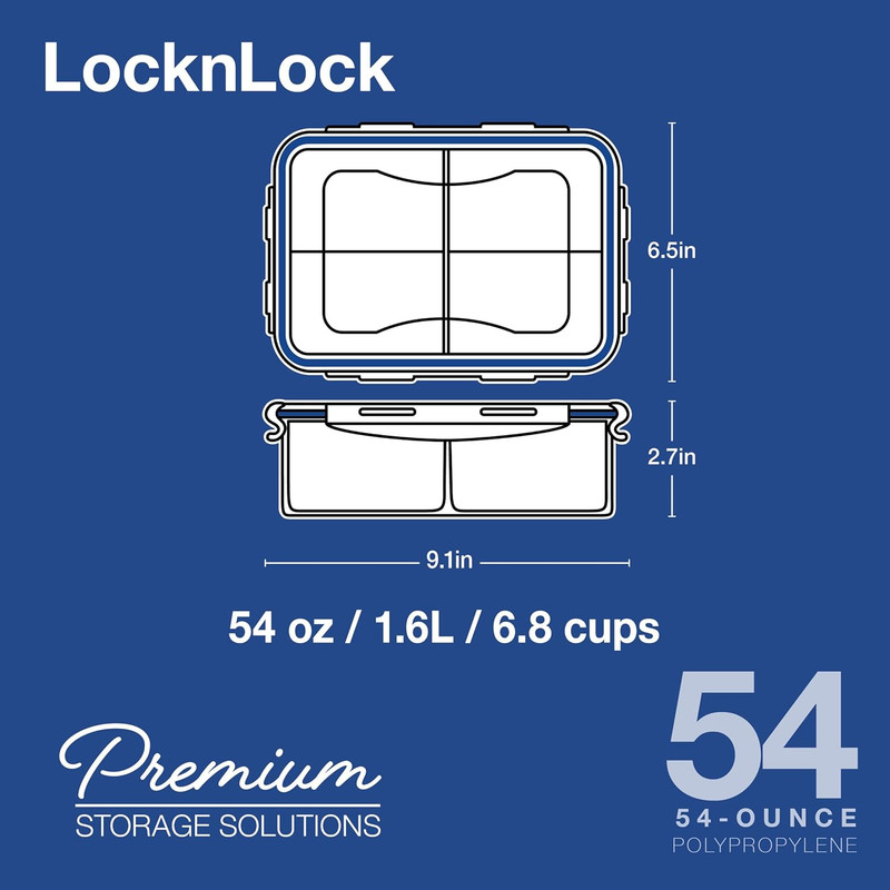 LOCK & LOCK Easy Essentials Food Storage Lids/Airtight Containers, BPA Free, 54 gallery