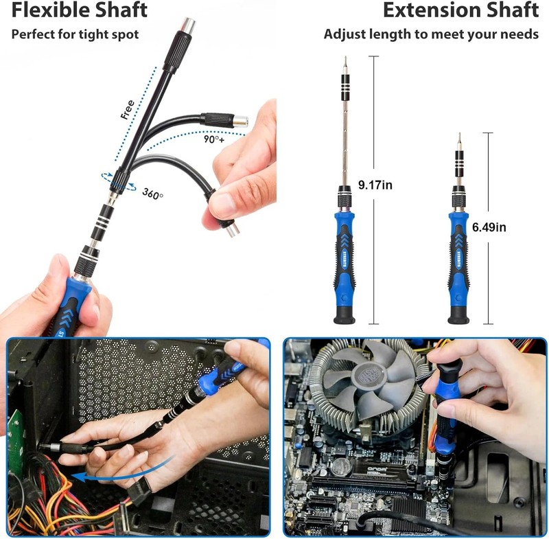 STREBITO Electronics Precision Screwdriver Sets 142-Piece with 120 Bits Magnetic gallery