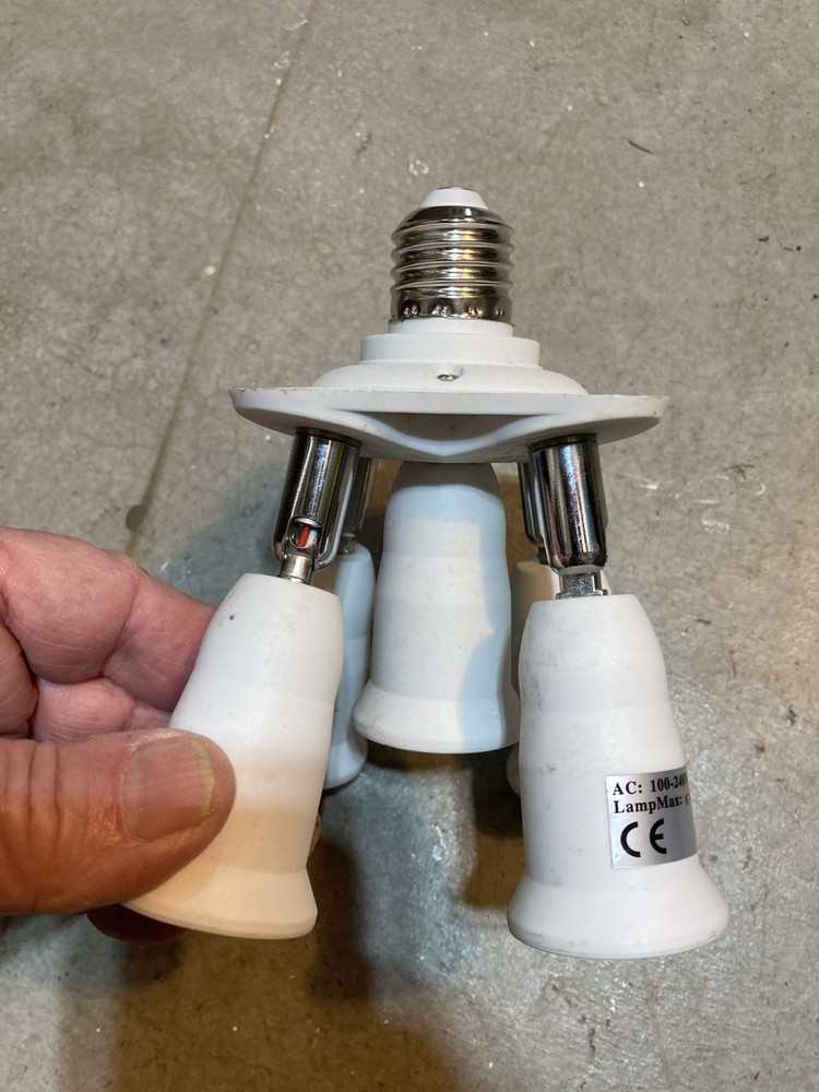 5 in 1 E26/E27 Bulb Socket Adjustable Adapter Extender For Halogen LED CFL Bulbs