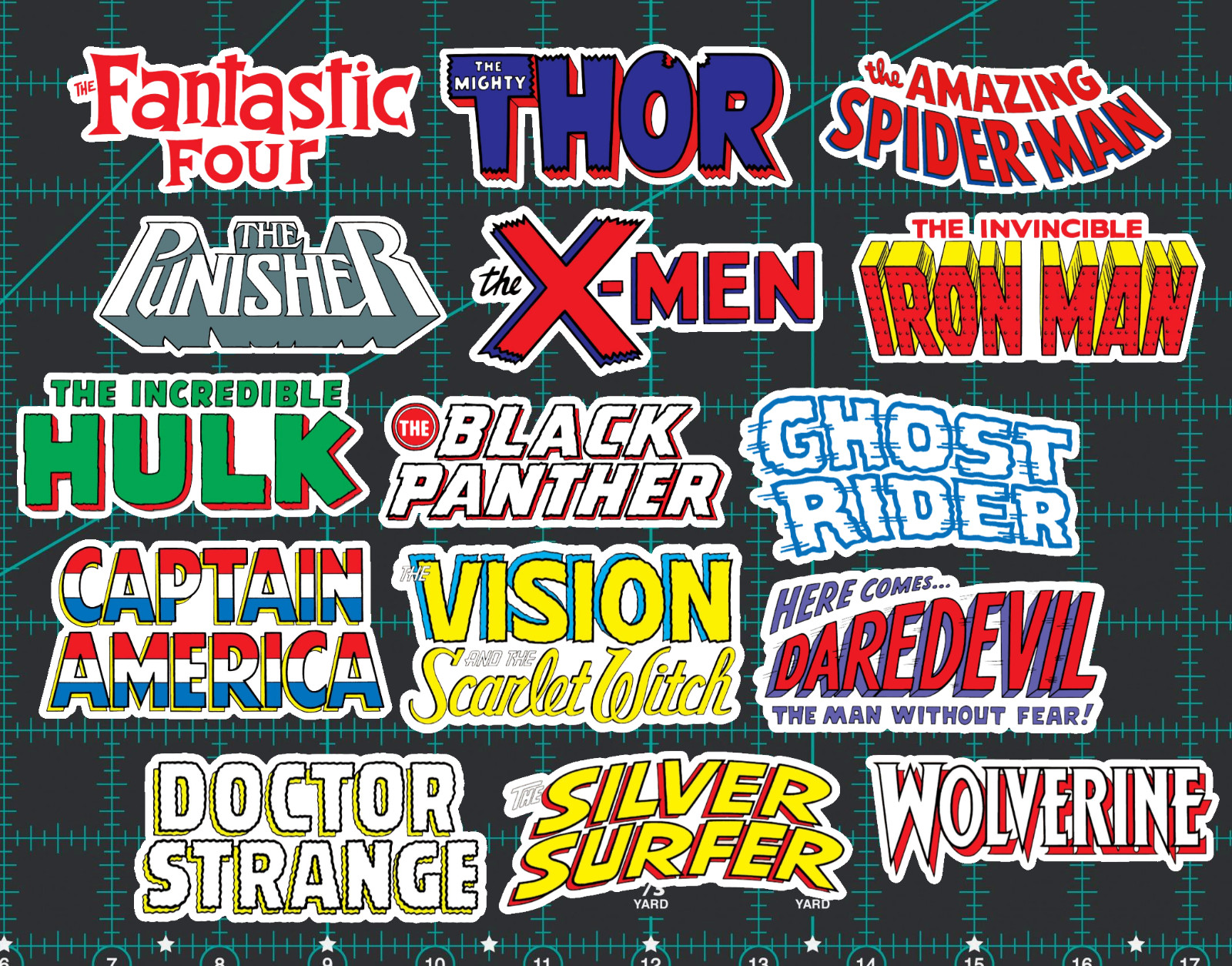 15 Marvel Classic Logo Stickers - Clear, Holographic, or White- Spiderman Thor gallery