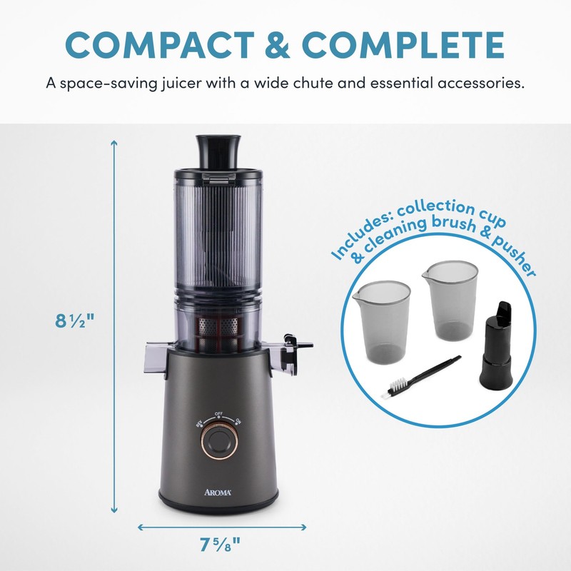 AROMA® Cold Press Juice Machine Slow Masticating Fruit and Vegetable Juicer f... gallery